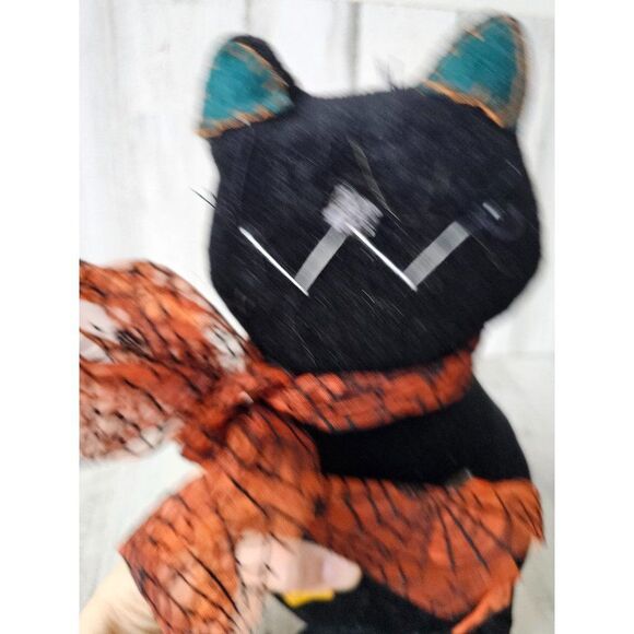 Shabby chic cat Halloween decor plush bean - Picture 7 of 9